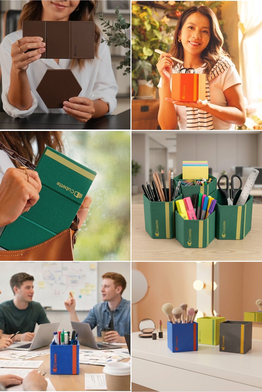 Cubette wholesale foldable desk organizers — collapsible storage for retail distribution